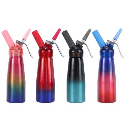  Portable Transparent Plastic Head 500ml Aluminum Whipped Cream charger Dispenser Kitchen Dessert Tools Outdoor Cream Whipper Dispenser